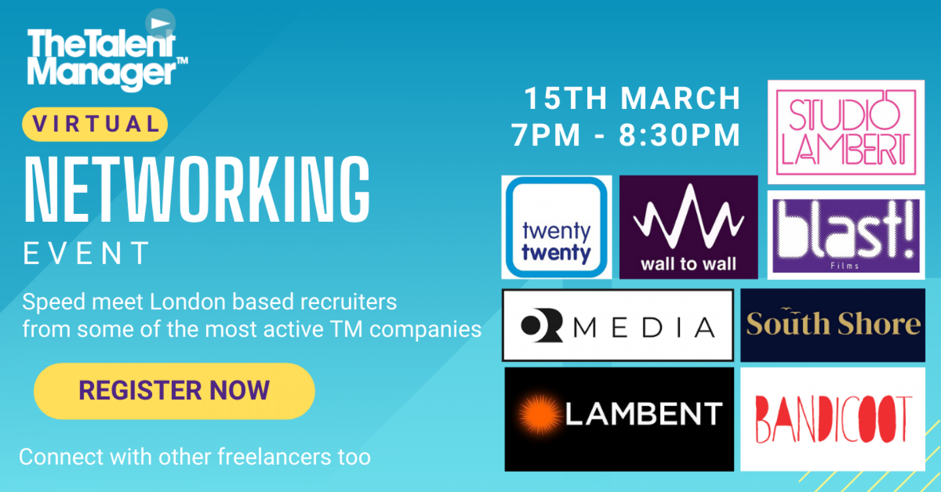 Talent Manager Virtual Networking Evening