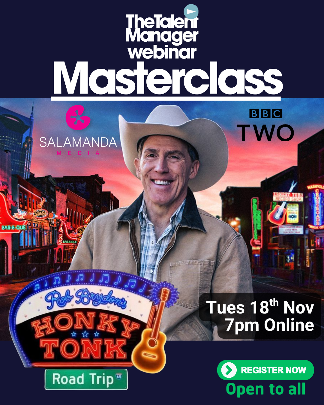 TM Masterclass Webinar: Rob Brydon's Honky Tonk Road Trip (Salamanda Media / BBC)
